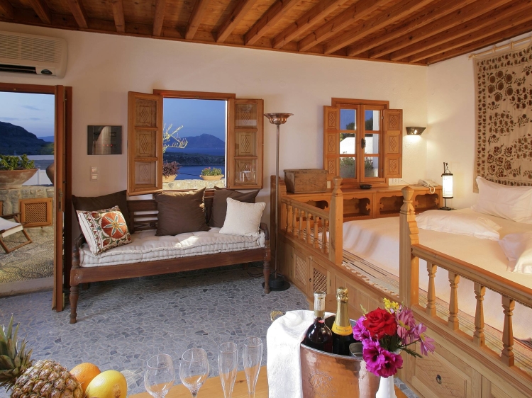Melenos Lindos Hotel is a luxury hotel located in Lindos, Rhodes Island