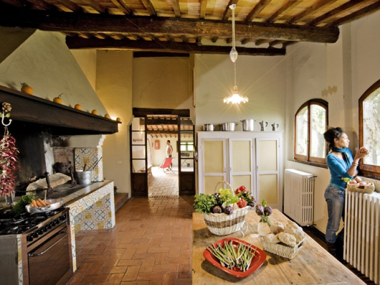 Cooking is part of the deal. And our kitchens are fully equipped - you can also grill on the fireplace! (Le Trosce, kitchen)