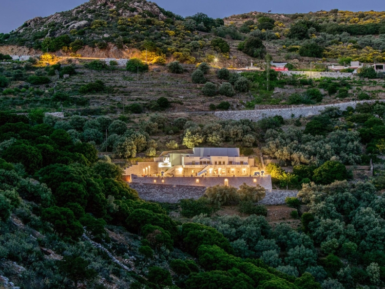 Exterior View ELaiolithos Luxury Retreat authentic rural countryside