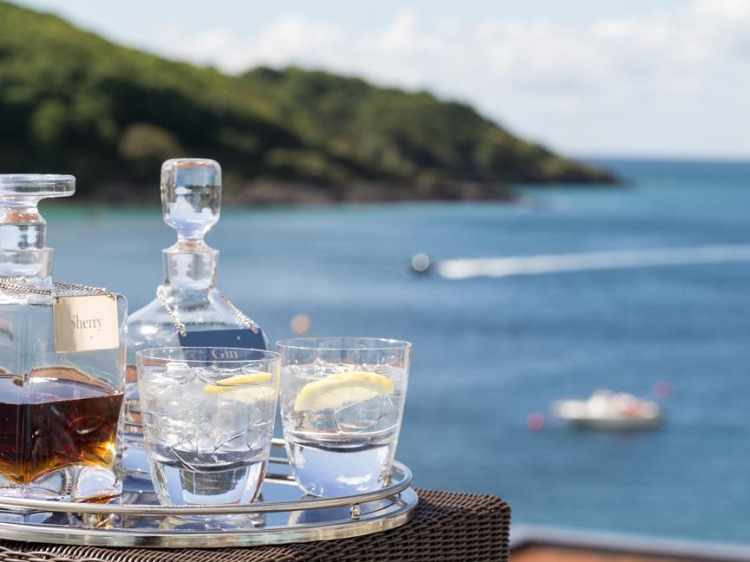 Stay at Salcombe Hotel & Spa drinks ocean view england