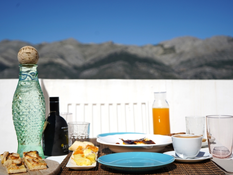 Breakfast in private terrace (Santa's Room)
