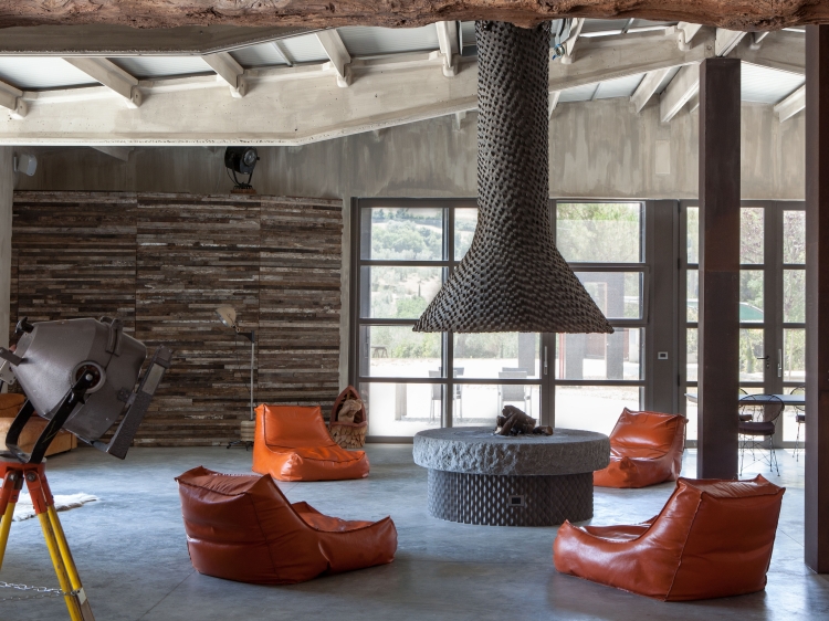 around your fire place