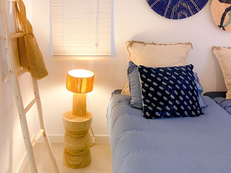 cozy bedroom in poolhouse in portugal, secretplaces, holiday cottage, bohemian style house, secretplaces 