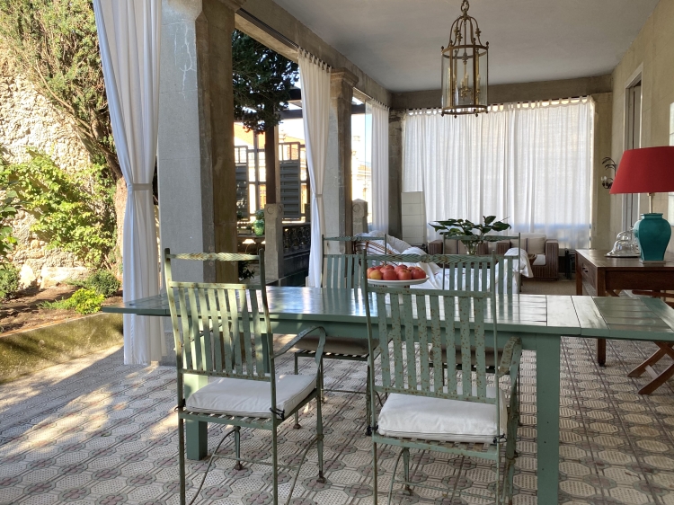 Porch Garden Casa Señorial en Vilaxoan best luxury villa to rent in Galicia coruña