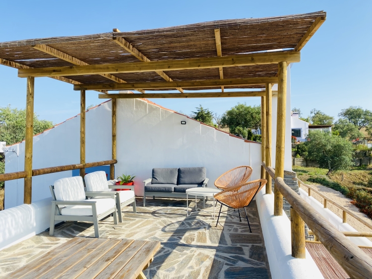 Upper Terrace -Sunset spot Casa Serra II holiday home in Melides comporta near the beach in Portugal