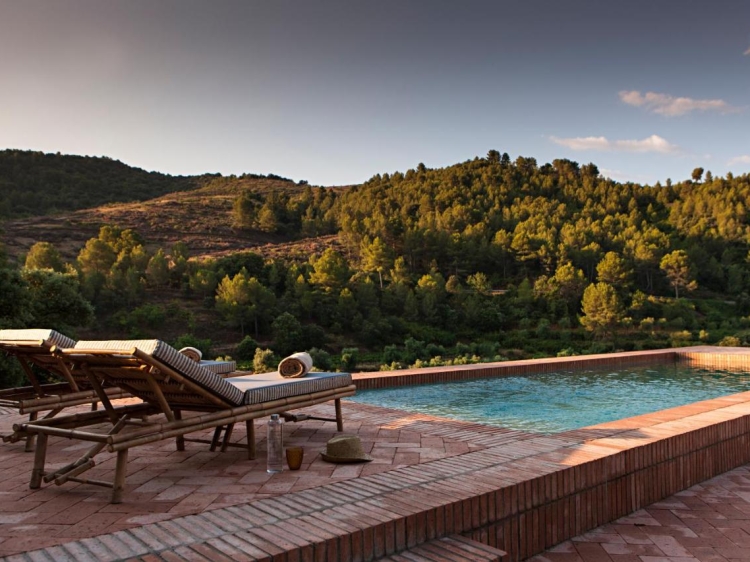 outside pool and view, terra dominicata hotel winery, spain, secretplaces