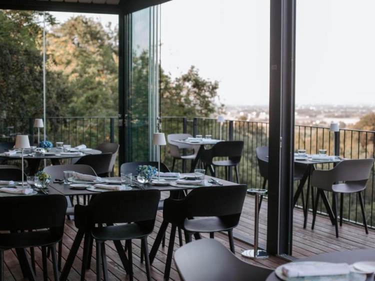 Restaurant at Relais Roncolo1888 hotel in Emila Romana, Italy