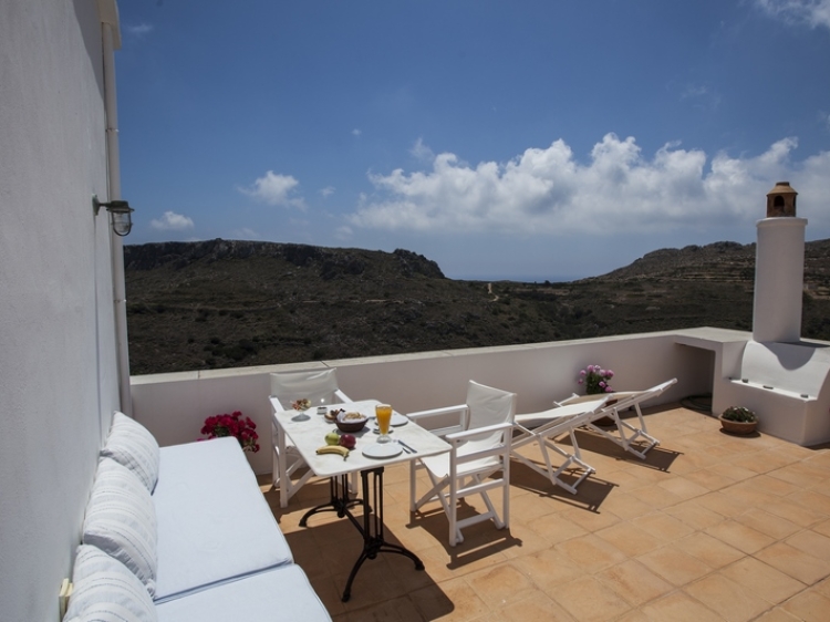 Terrace at Nostos Guesthouse Kýthira Greece adults only vintage