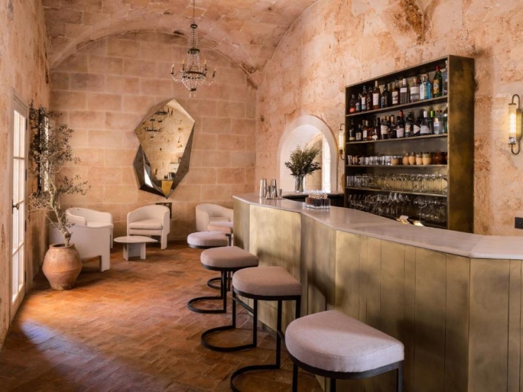 Charming bar. Vestige Son Vell. Menorca, Balearic Islands.     