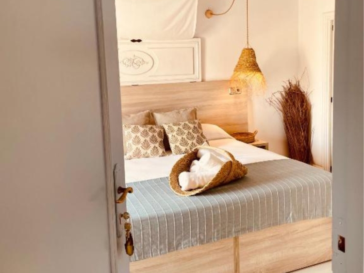 Room of the Hotel Casal d'Artà, Majorca, Balearic Islands. Holidays as a couple. Adults only. Charming hotel.