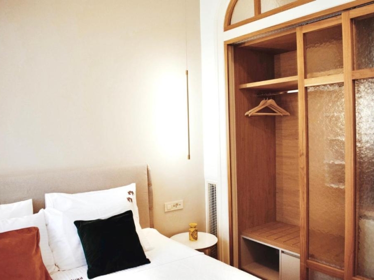 Closet, Hangers, Glass panels, Bedroom, Wooden frame