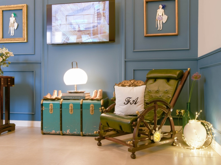 A beautifully appointed hallway featuring period details and carefully curated decor that reflects the spirit of the house.