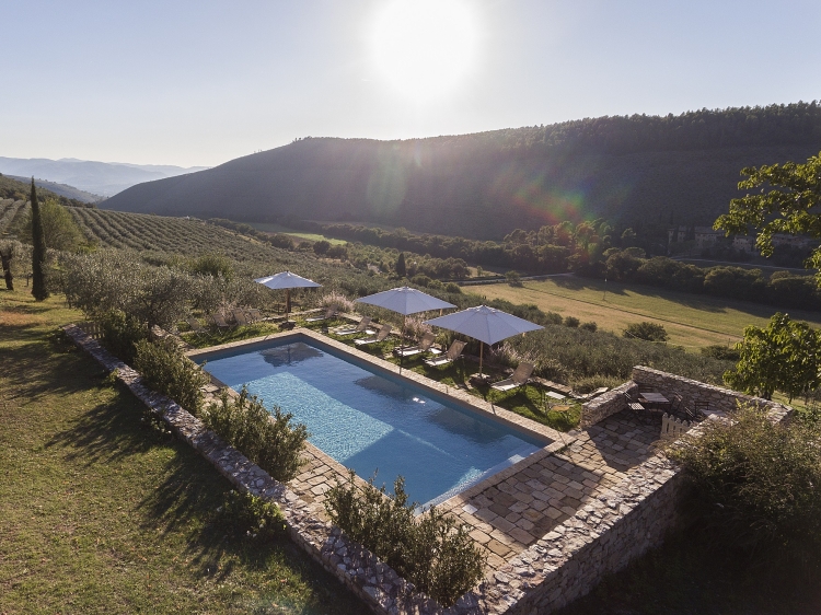 A pool with a view