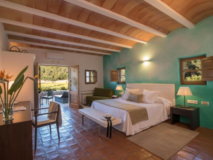 Can Curreu small hotel spa with swimming pool in Santa Eulalia Ibiza 