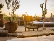 Sunset on the top terrace.
