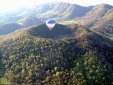 Hot air balloon above Volcanos