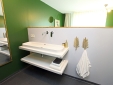 Open bathroom double and single room with Italian shower