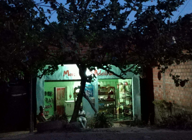 Local shop at night