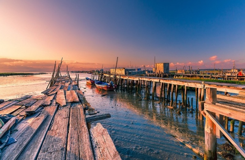 Village of Carrasqueira by sunset