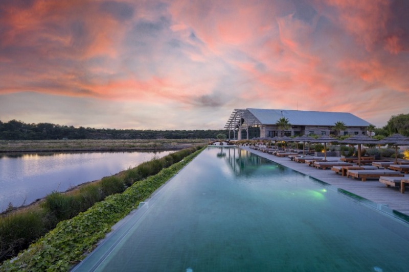 Wellness Boutique Resort at sunset