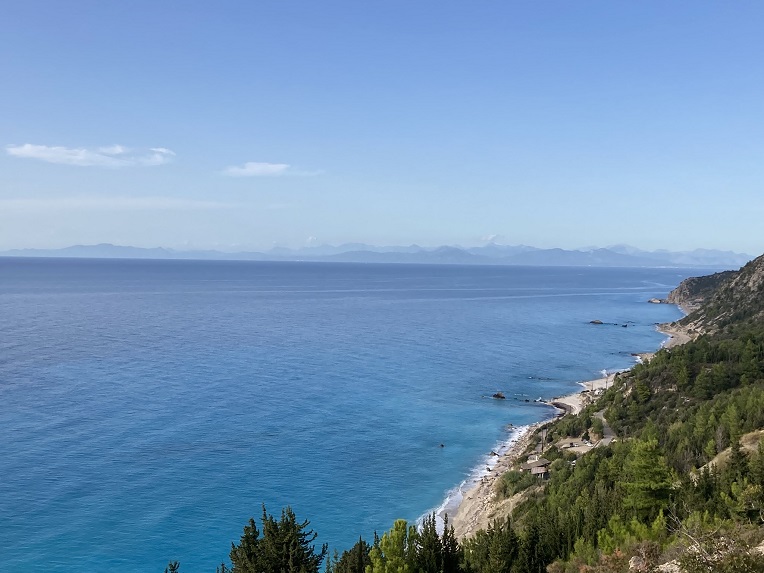 Beach on western coast of Lefkada